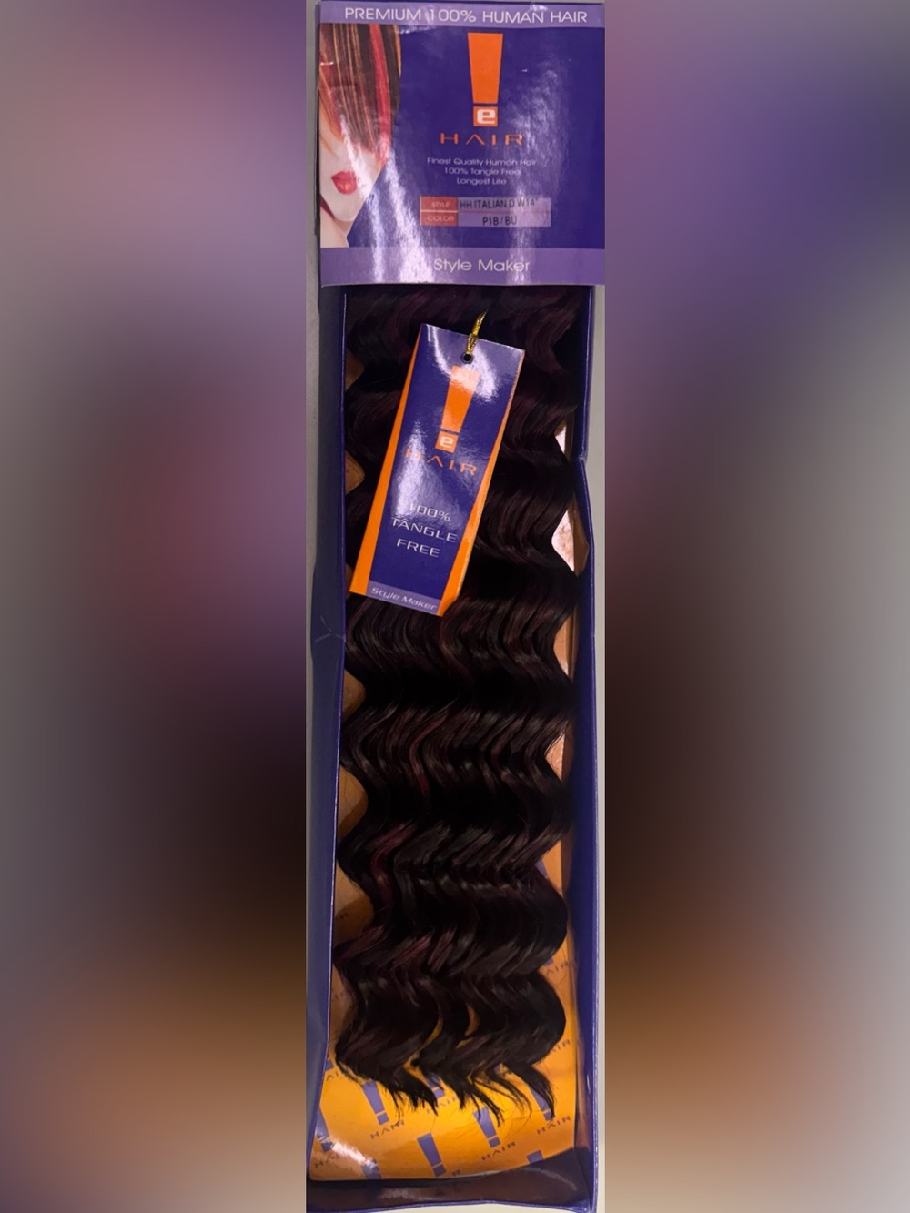 E! Hair. 100% human hair. Deep wave.